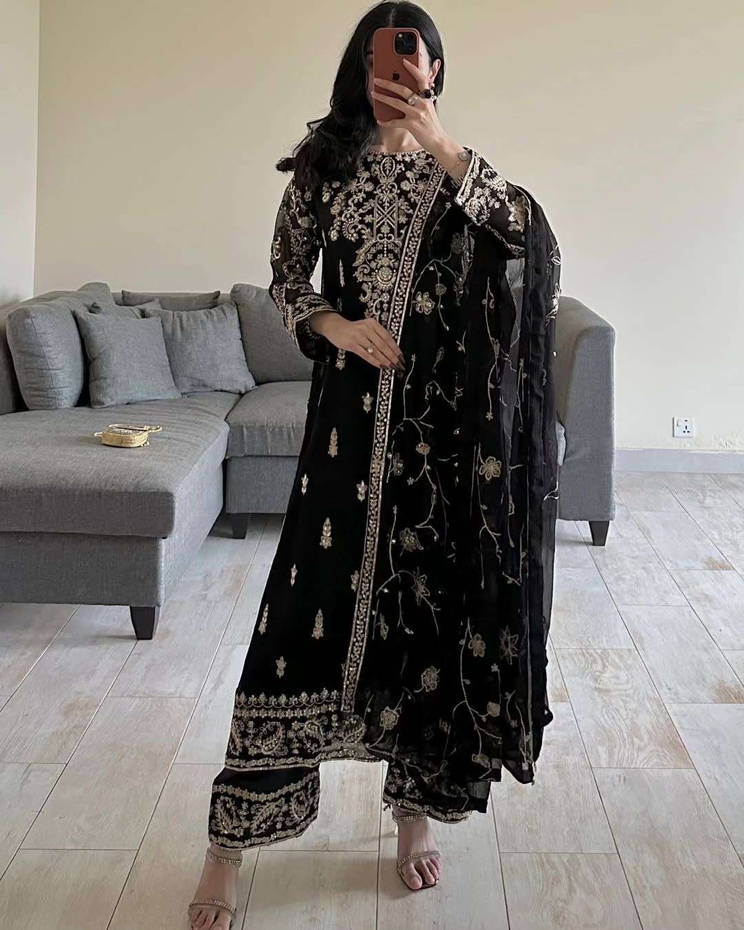 JINAAM-5853 Foux Gorgette wholesale suit 