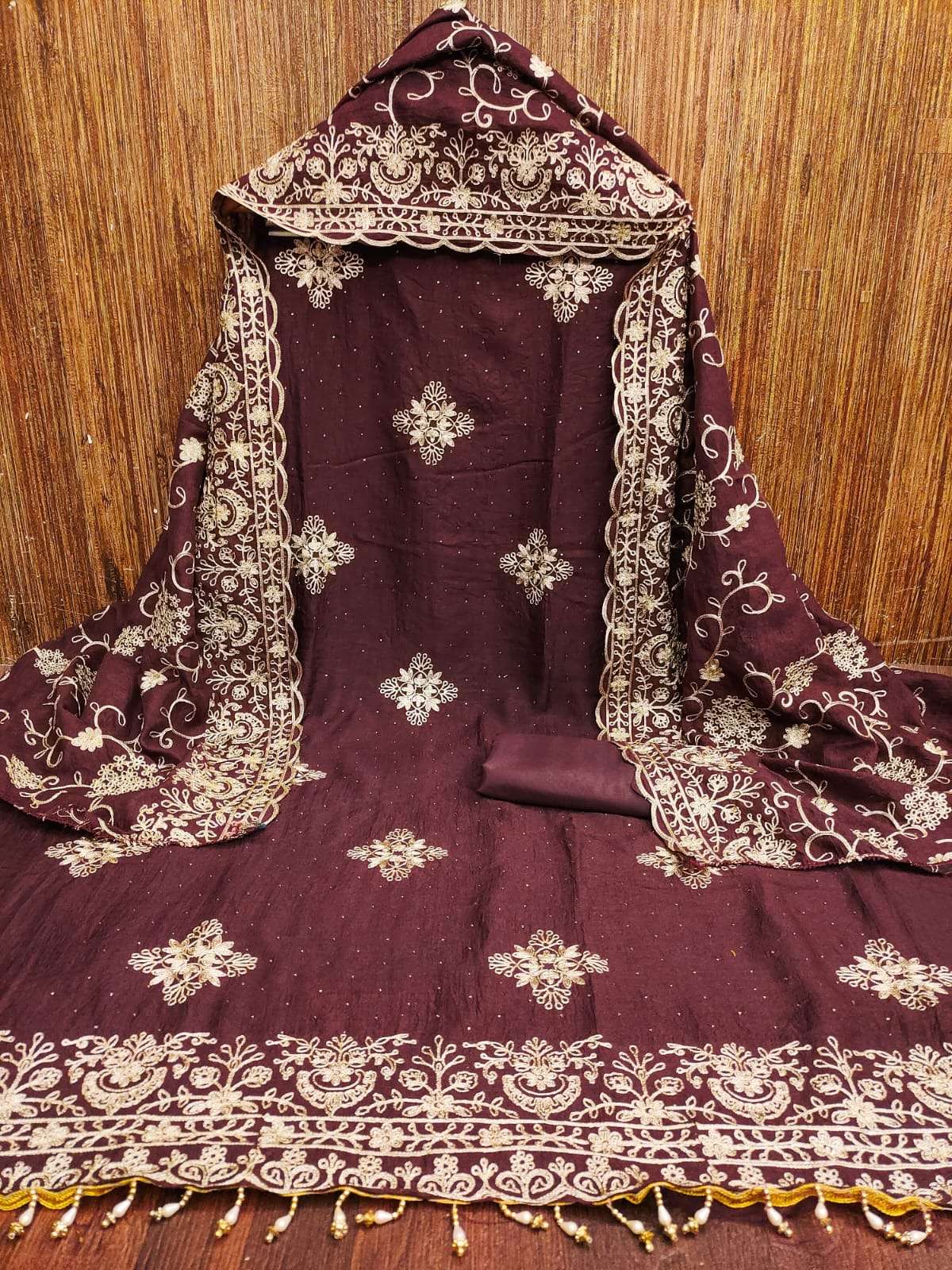 Jivora designer vichitra silk wholesale suit