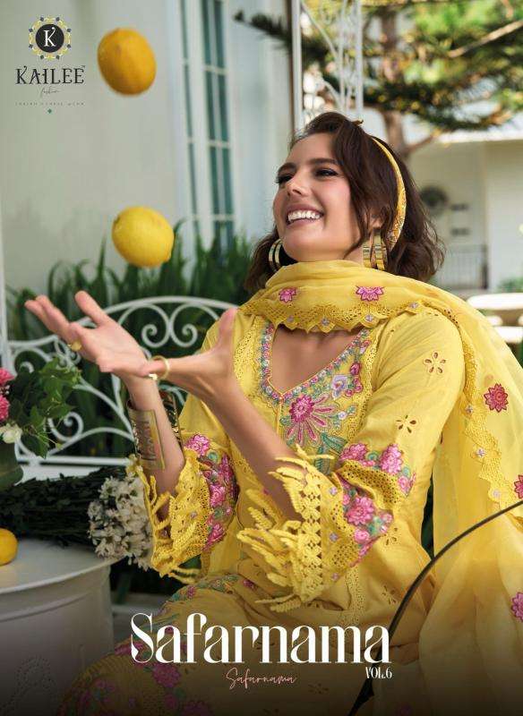 Kailee safarnama vol 6 series 44281-44284 cotton wholesale suit