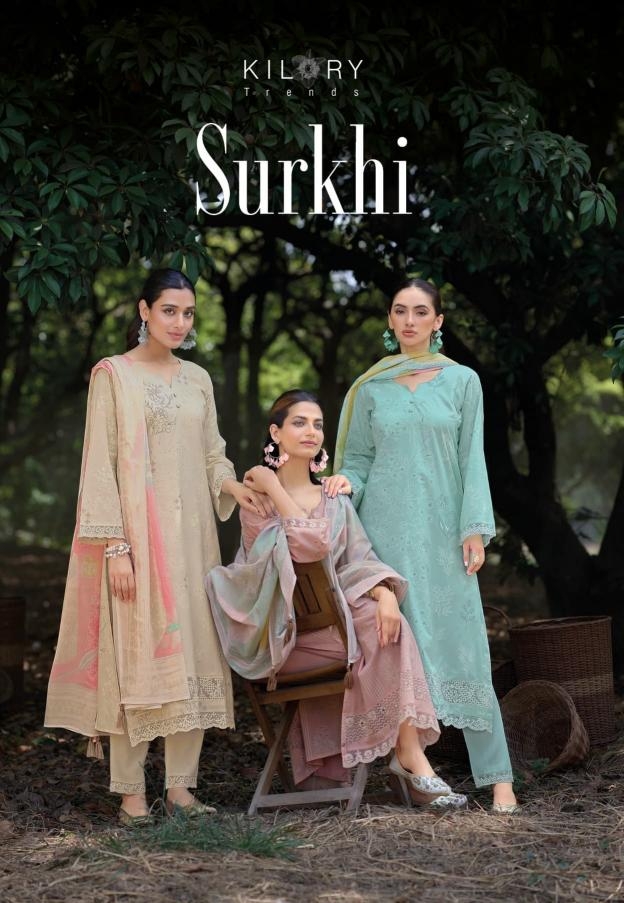 kilory trends surkhi series 1631-1636 lawn cotton wholesale suit 