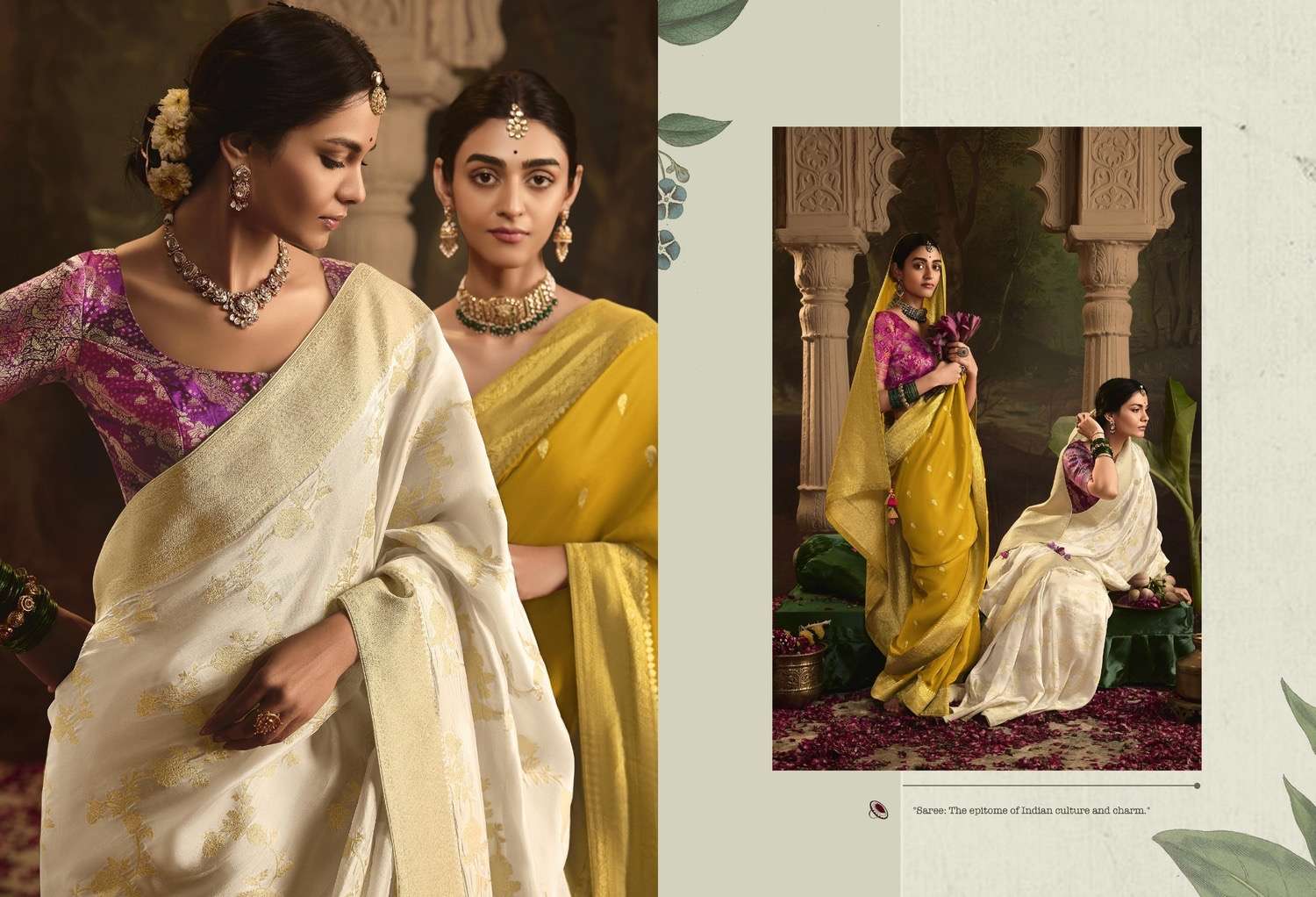 Kimora raas designer 361-371 pure crape dola silk wholesale saree