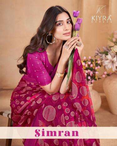 Kiyra simran series 1001-1006 brasso wholesale Saree