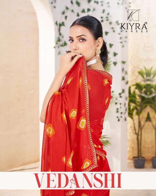 kiyra vedanshi series 1001-1006 DULL MOSS SILK wholesale saree