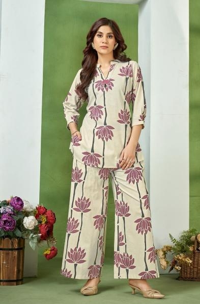 ladies flavour 3224 & 3225 cotton flex kurti with bottom