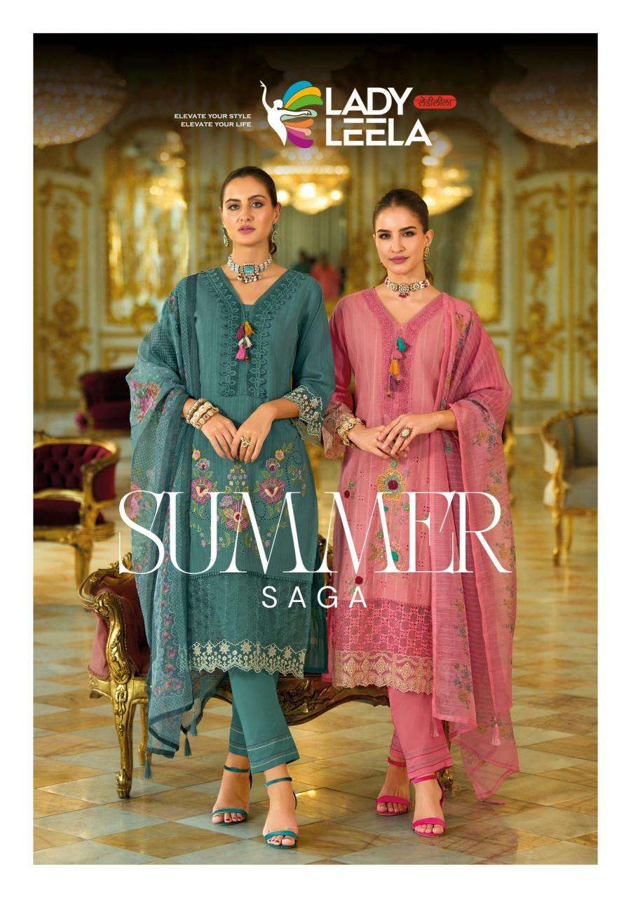 Lady leela summer saga series 31071-31076 cotton wholesale suit