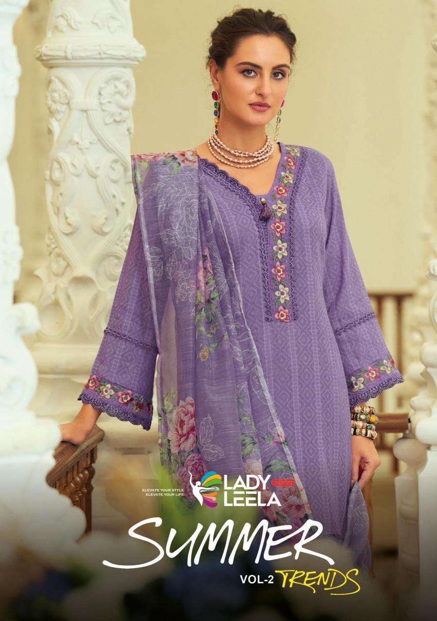 Lady leela summer trends vol 2 series 31081-31086 cotton wholesale suit