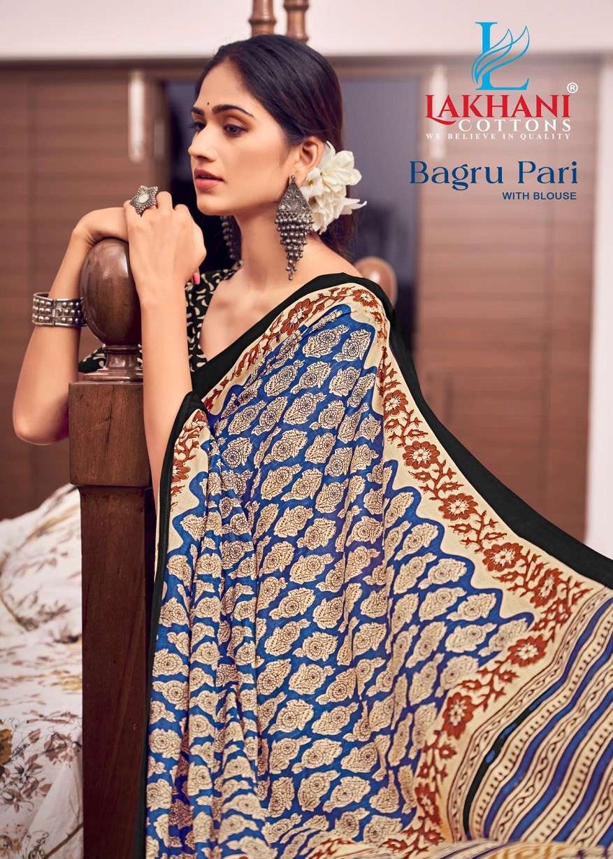 Lakhani bagru print vol 1 series 1001-1010 cotton wholesale saree