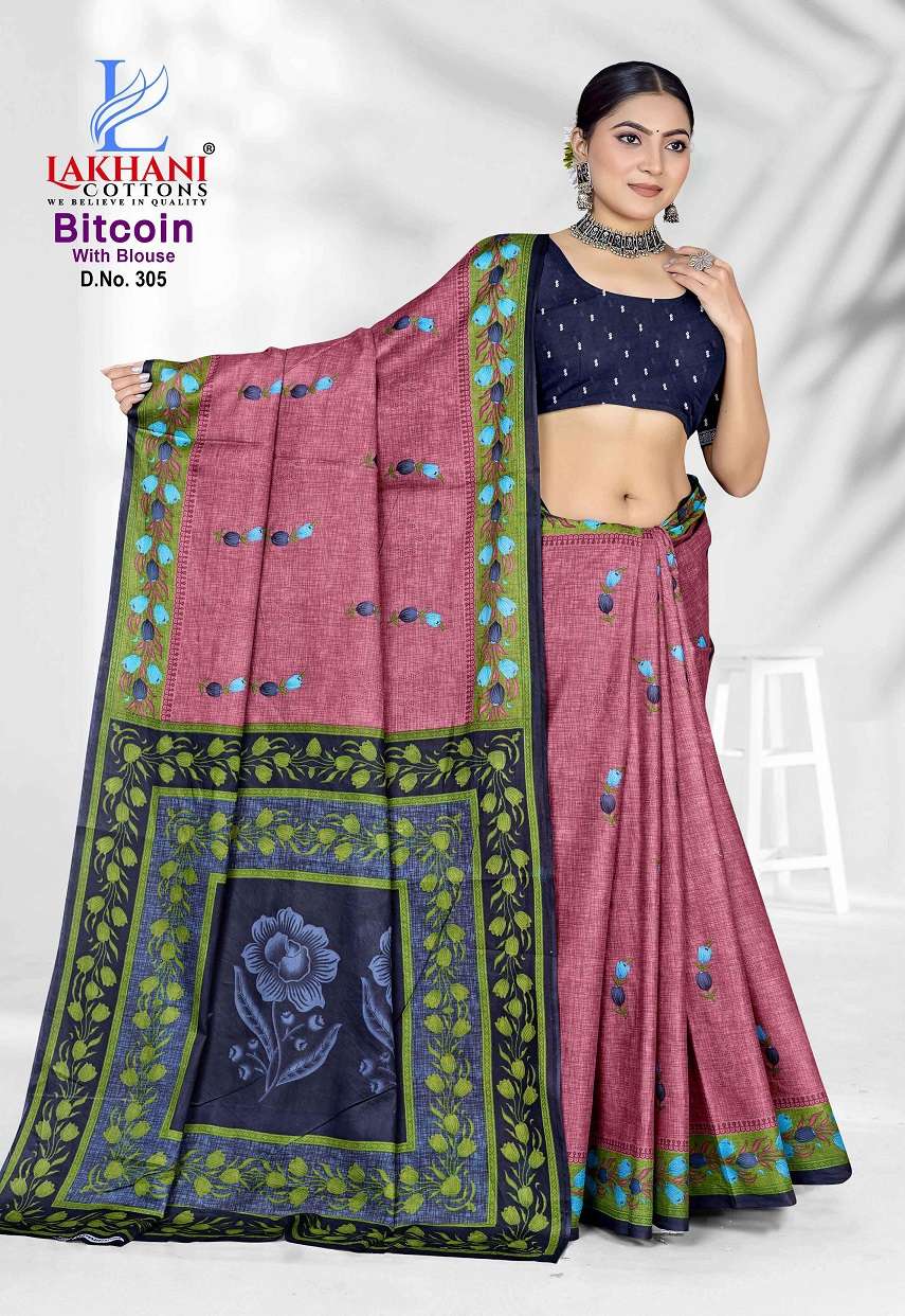 Lakhani Bitcoin Vol-3 series 301-320 Cotton wholesale Saree