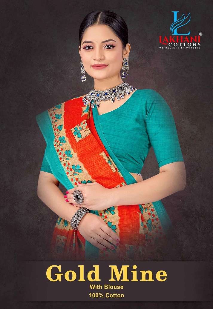 Lakhani gold mine series 101-120 cotton wholesale saree