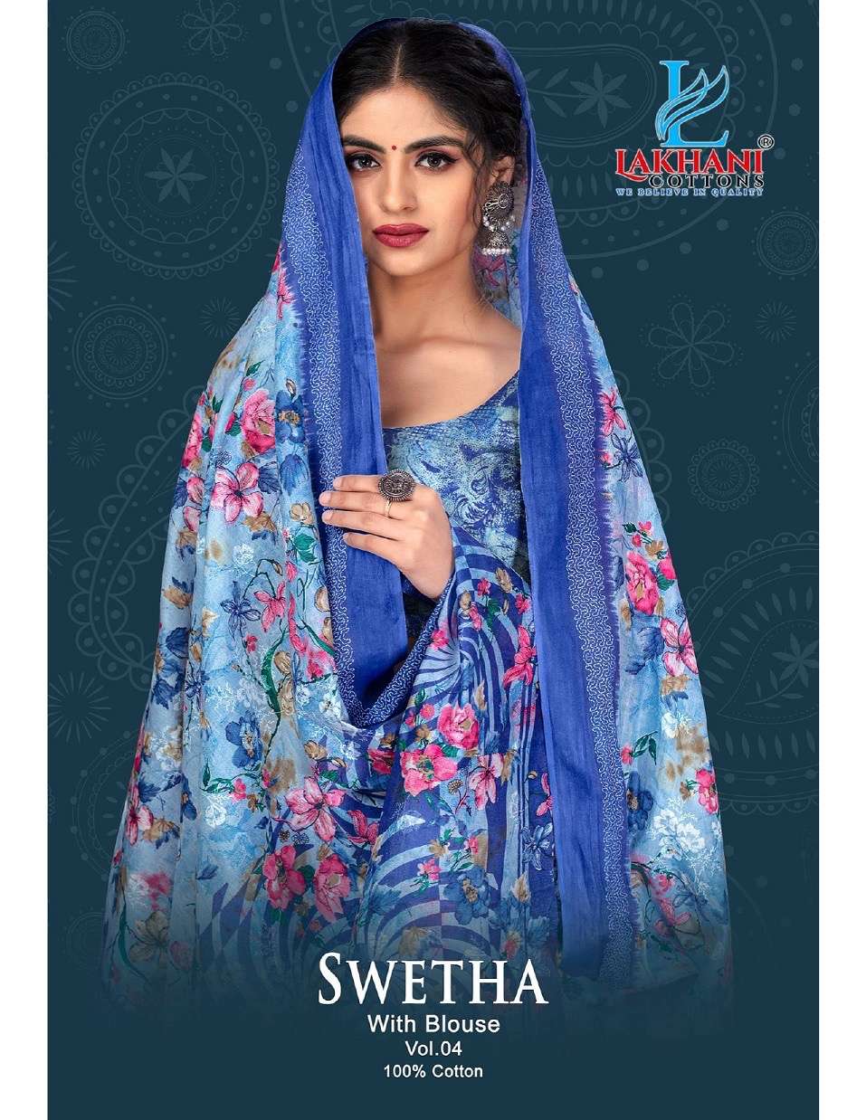 Lakhani swetha vol 4 series 401-410 cotton wholesale saree