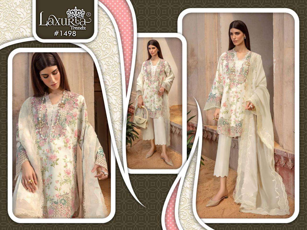 Laxuria Trendz 1498 Maslin wholesale suit 
