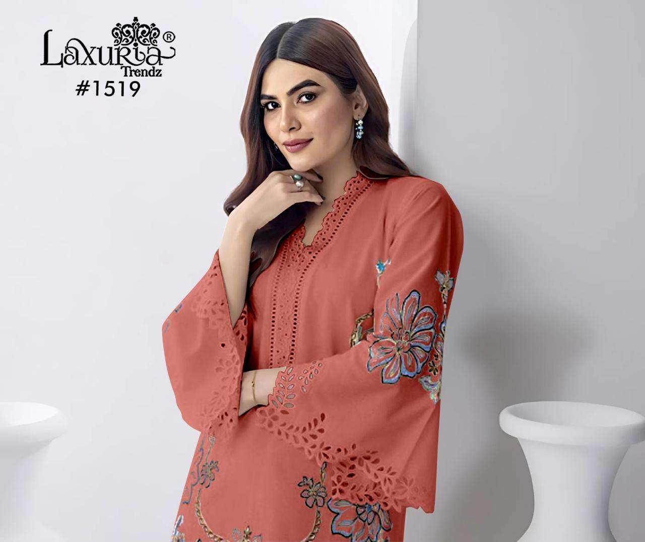 Laxuria Trendz 1519 designer Simmer Synthetic With Inner wholesale suit 