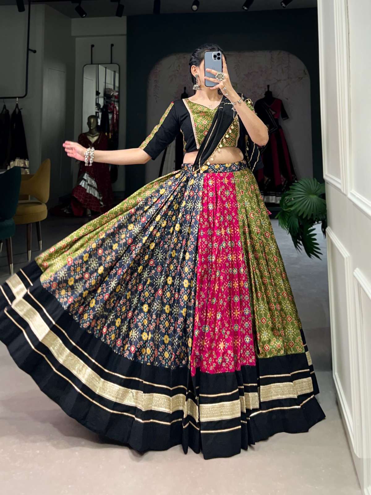 LNB1746MUT Dola Silk And Pure Cotton wholesale lehenga