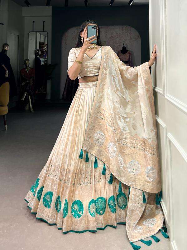 Lnb2048 simmer with weaving work lehenga