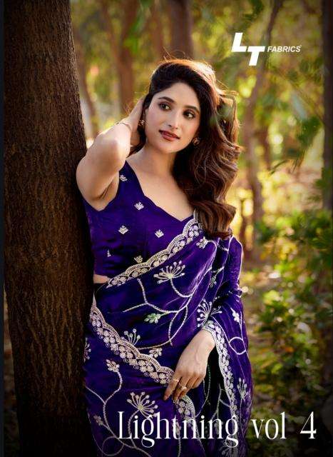 lt fashion lightning vol 4 series 401-406 malai silk wholesale saree