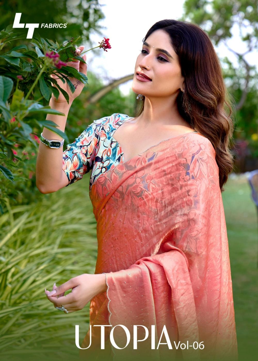 lt fashion utopia vol 6 series 101-106 malai silk wholesale saree