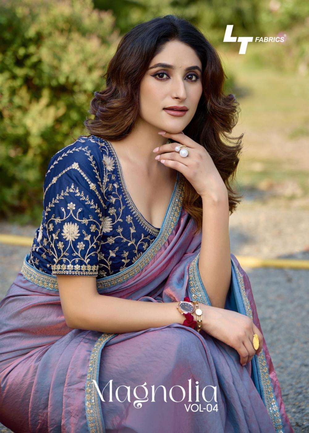 Lt fashions magnolia vol 4 series 401-406 malai silk wholesale saree