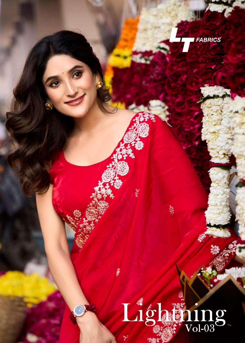 Lt lighting vol 3 series 301-306 malai silk wholesale saree