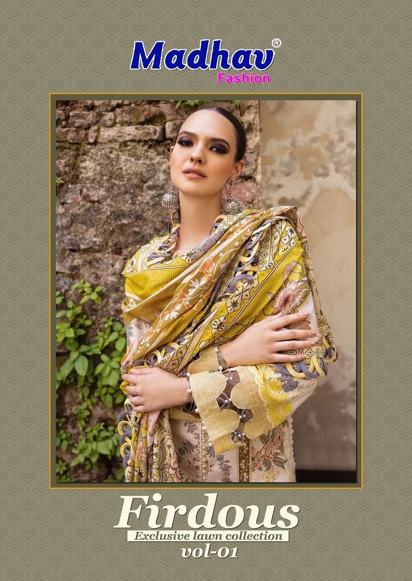 Madhav firdous vol-1 series 1001-1006 heavy cotton wholesale suit