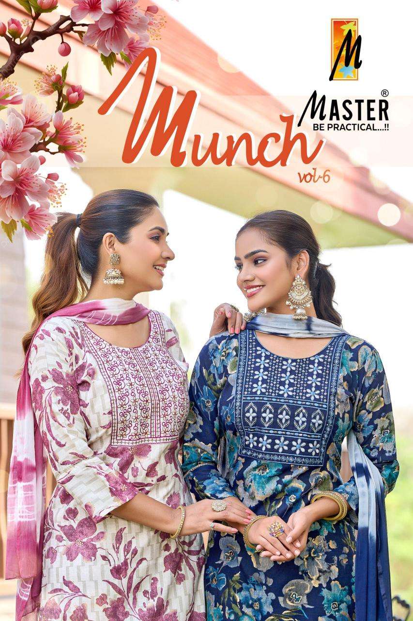 Master kurti munch vol 6 series 1001-1008 capsule print wholesale suit