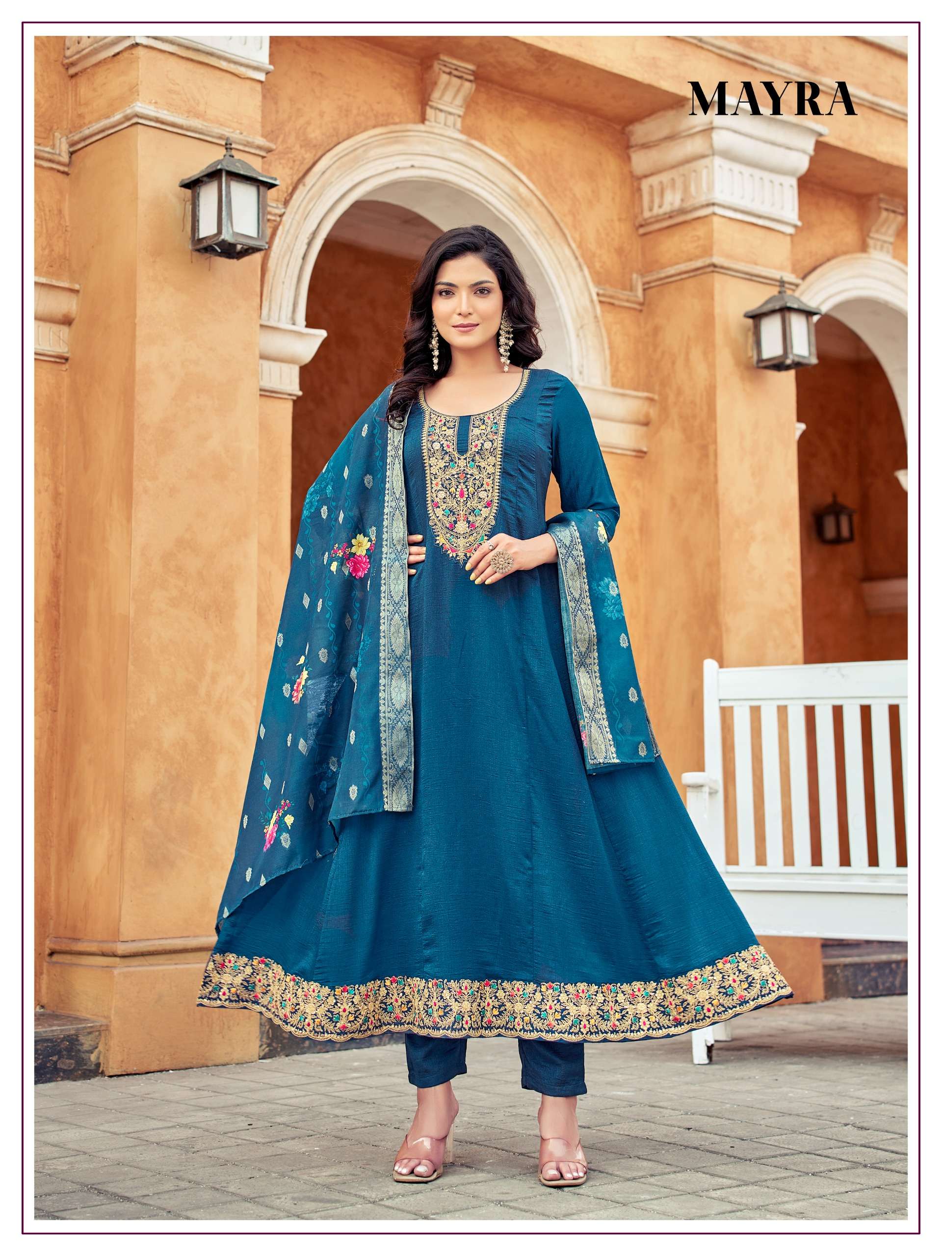 MAYRA designer PURE VISCOSE VICHITRA SILK wholesale suit 