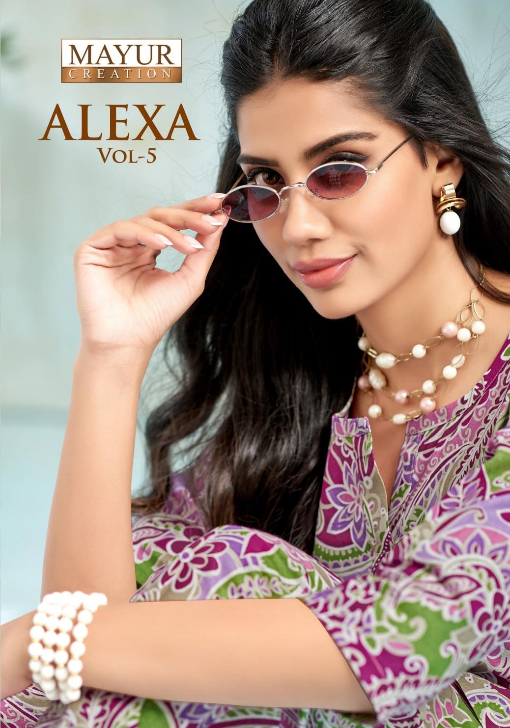 mayur creation alexa vol 5 series 5001-5010 COTTON CORD-SET 