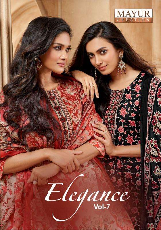 Mayur creation elegance vol 7 series 7001-7010 cotton wholesale suit