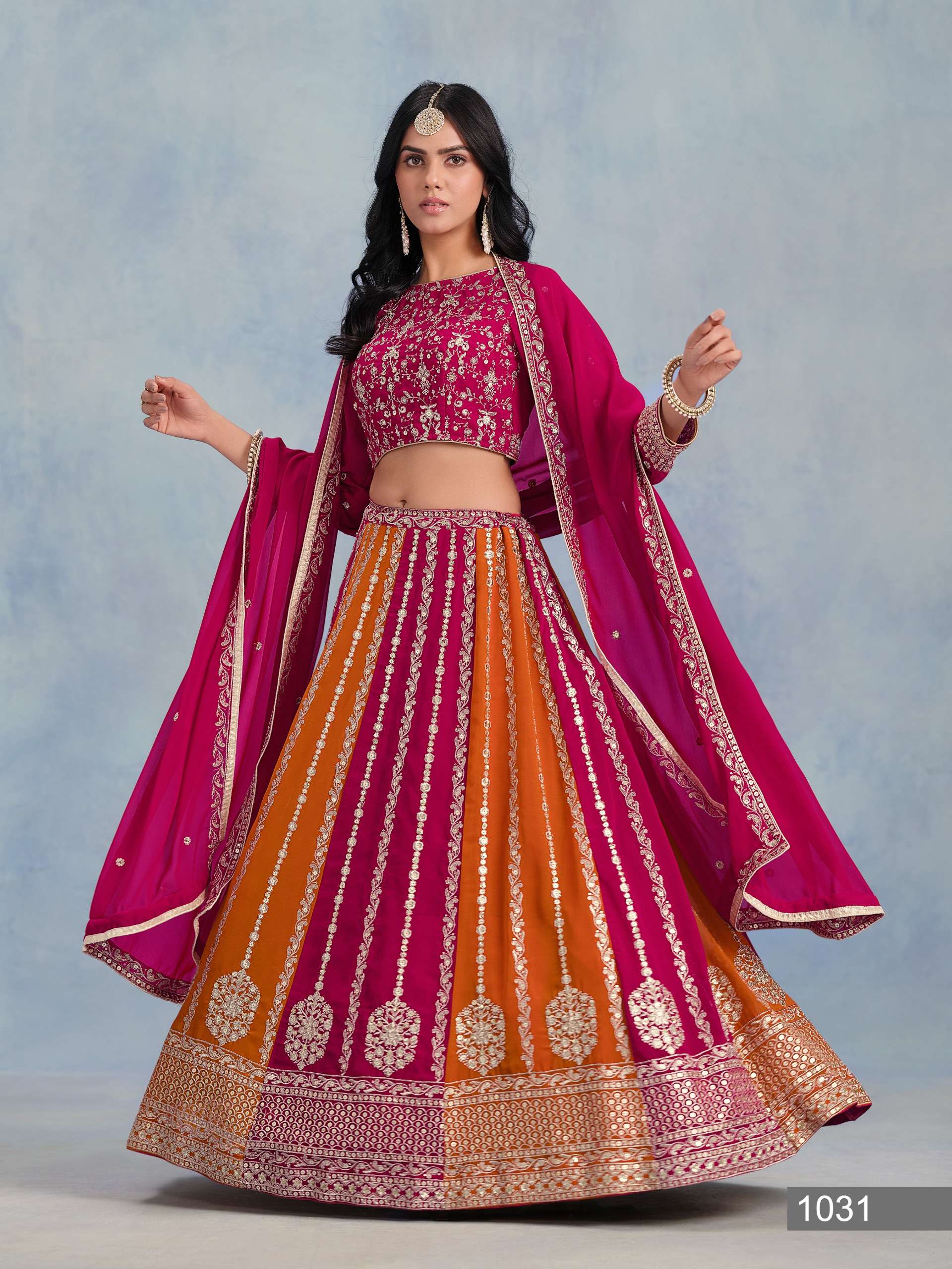 MEHVISH KRISHVI FAUX GEORGETTE wholesale lehenga
