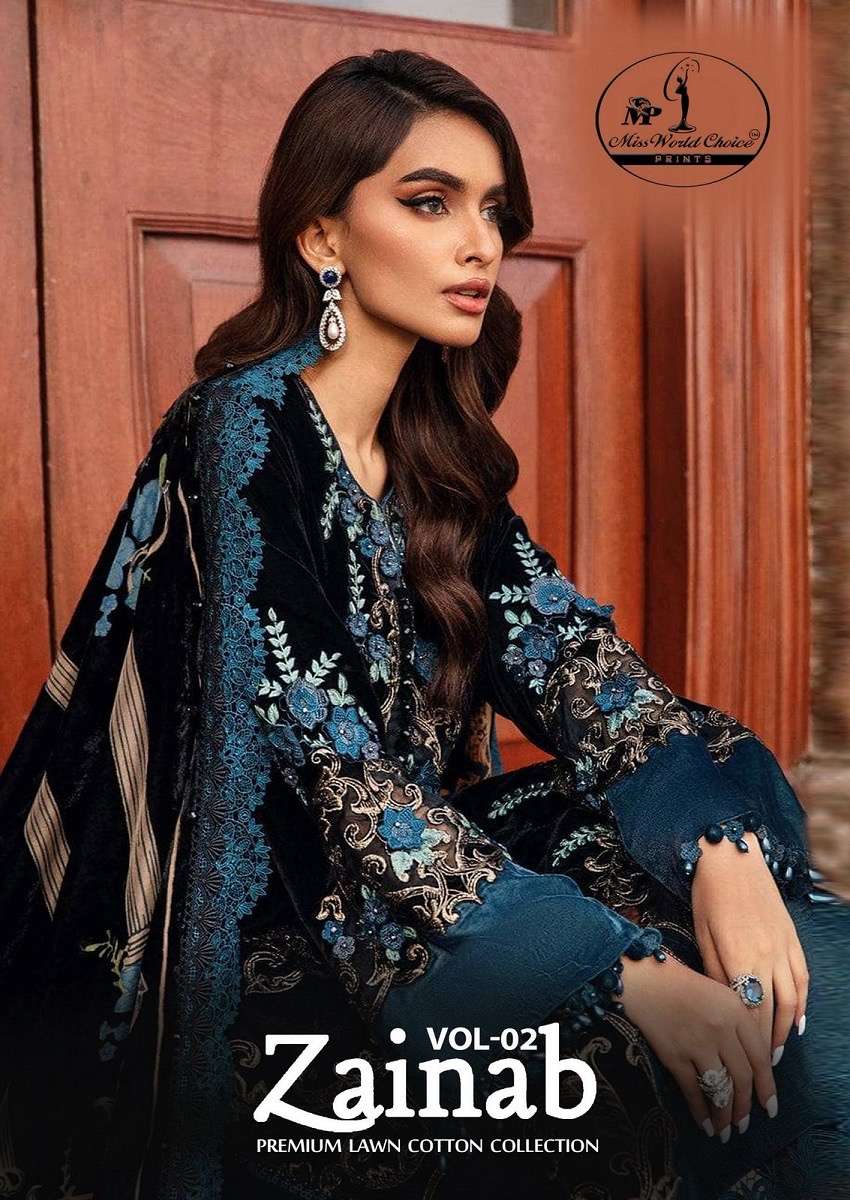 Miss world zainab vol-2 series 2001-2006 pure cotton wholesale suit