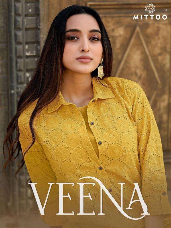 Mittio veena series 4001-4004 shiffli cotton wholesale co-ord sets