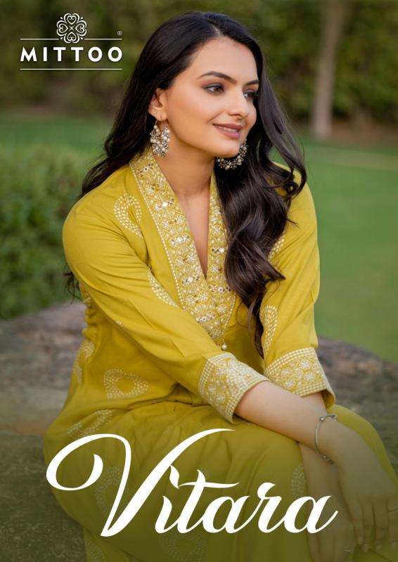 mittoo vitara series 2001-2005 rayon print wholesale kurti with bottom
