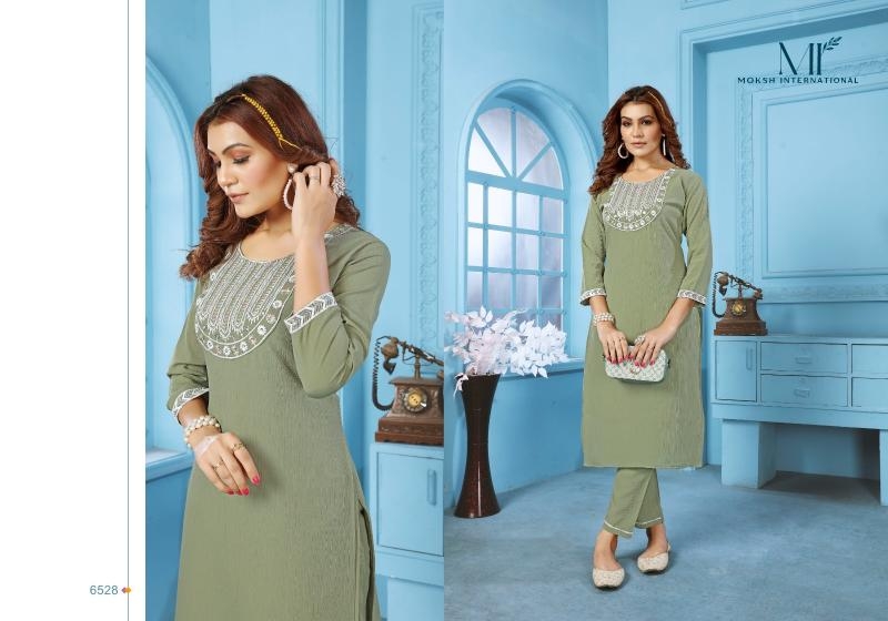 Moksh GOLDY VOL-1 series 6525-6529 RINKAL COTTON wholesale kurti