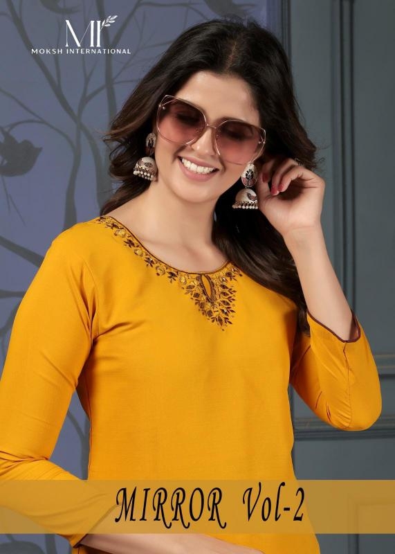 Moksh MIRROR Vol-2 series 665-668 Maaza Cotton Handwork with Pocket kurti set