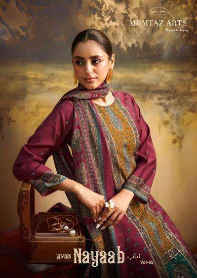 Mumtaz arts nayaab vol-5 series 3601-3604 muslin wholesale suit