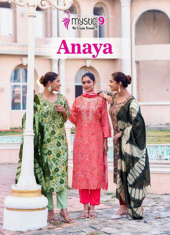Mystic9 anaya vol-2 series 2001-2008 fancy rayon wholesale suit