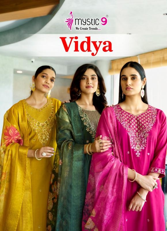 mystic9 vidya vol 1 series 1001-1008 VERTICAN DOBBY wholesale suit 