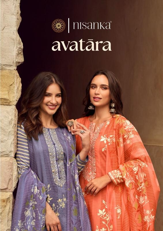 nisanka avatara series 101-107 viscose lawn wholesale suit