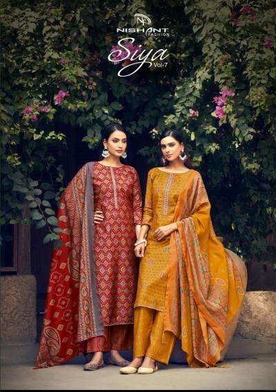 Nishant fashion siya vol 7 series 102001-102008 modal silk wholesale suit