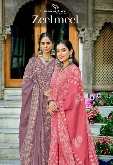 nishant fashion zeelmeel series 99001-99008 lawn wholesale suit 