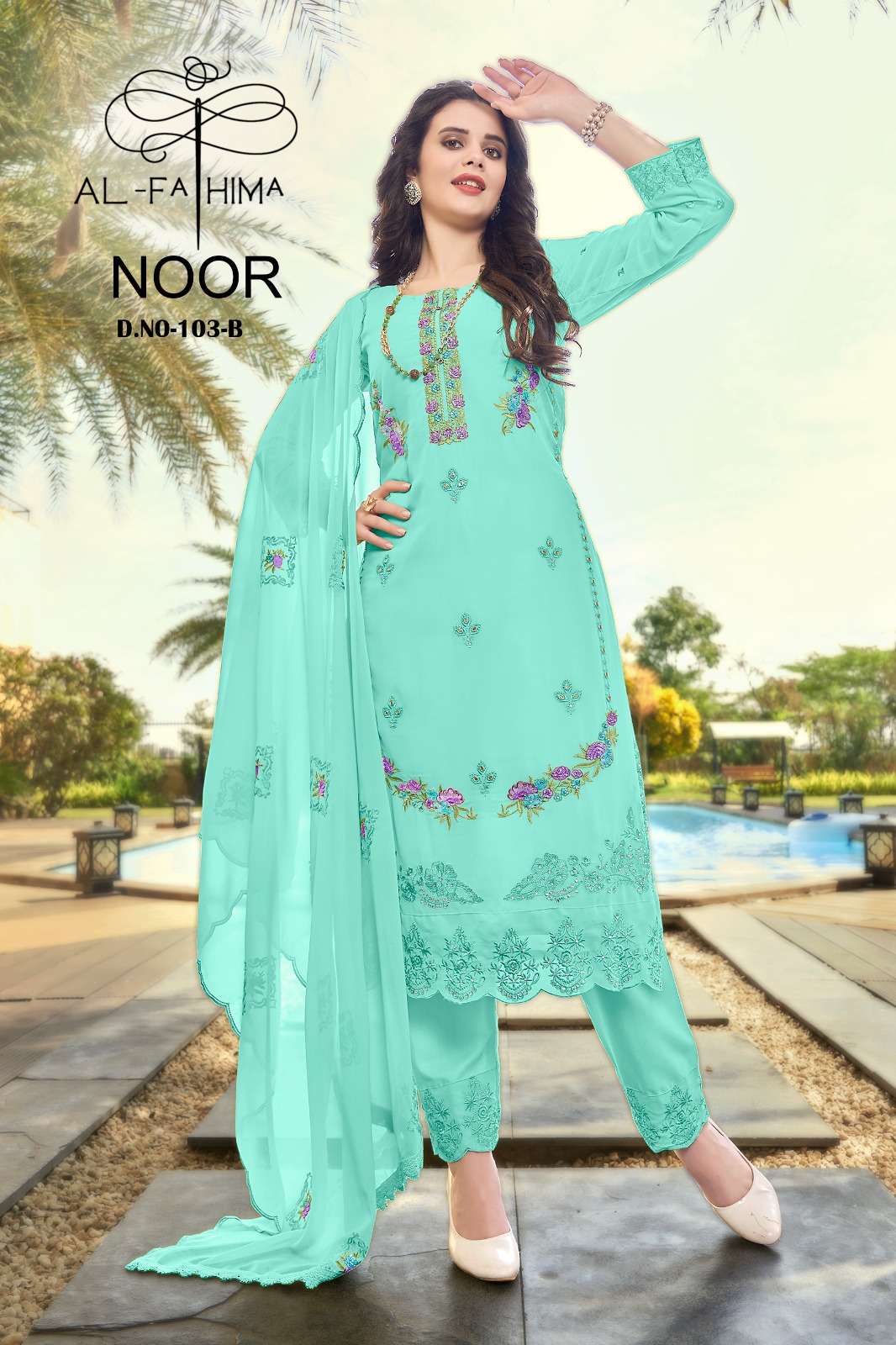NOOR  D.No. 103 Faux Georgette wholesale suit 