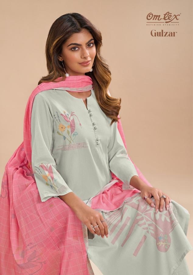 omtex gulzar series 7551 lawn cotton wholesale suit 