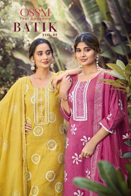 ossm batik vol 5 series 1001-1006 Premium Cotton Batik Print wholesale suit 