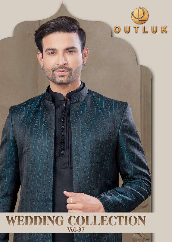 Outluk premium series wedding vol 37 series 3701-3712 mysore silk wholesale kurta