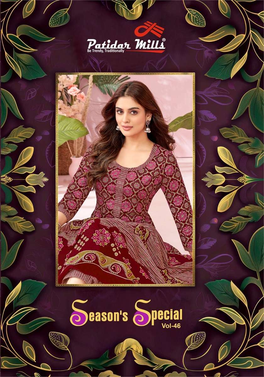 Patidar Season Special Vol-46 series 4601-4616 Pure Cotton wholesale suit 