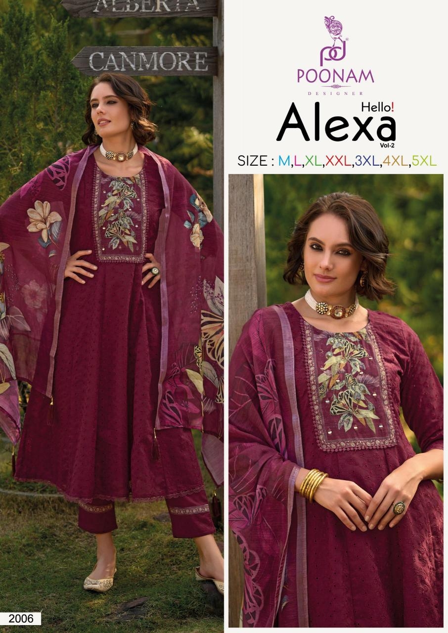 poonam alexa vol 2 series 2001-2006 chikan work wholesale suit 