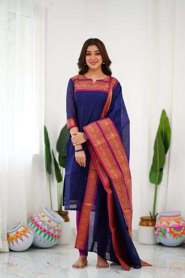 Pr Clothing silk cotton wholesale kurti with dupatta