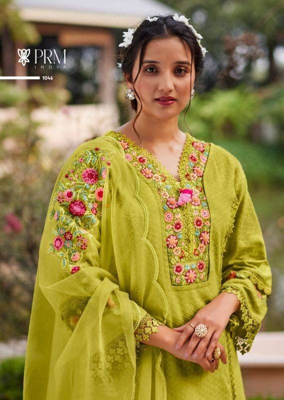 prm india amaya series 1043 to 1048 cotton handwork readymade suit in wholesale