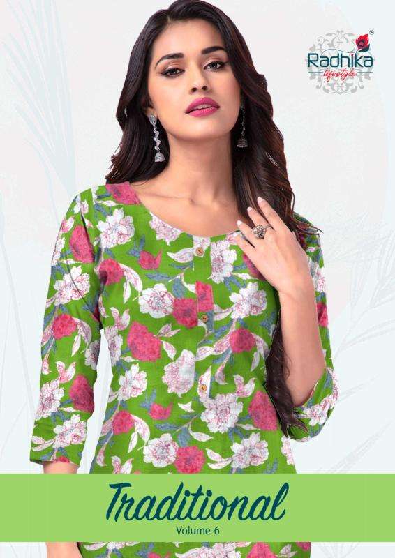 radhika lifestyle traditional vol 6 series 6001-6010 cotton wholesale suit 