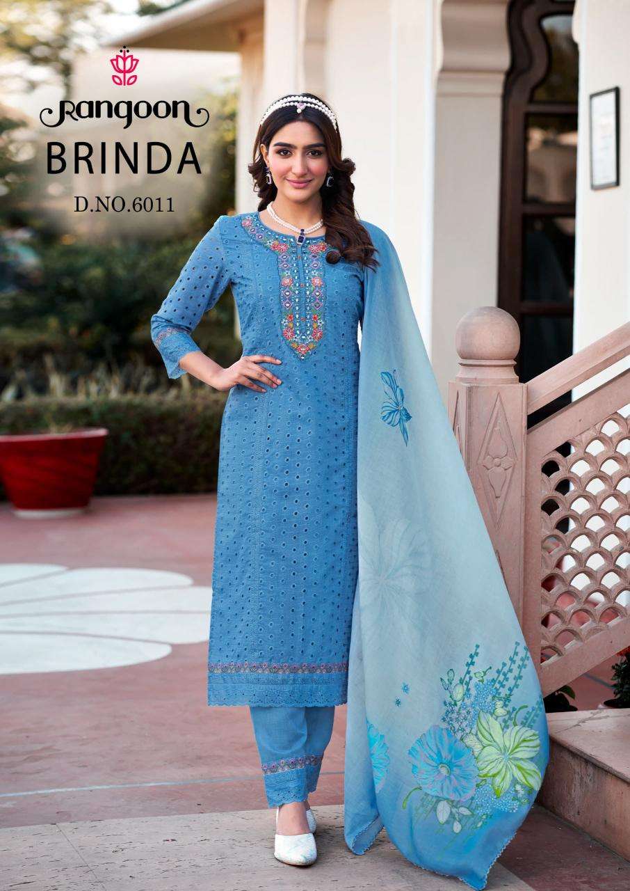 Rangoon brinda series 6011-6016 cotton wholesale suit