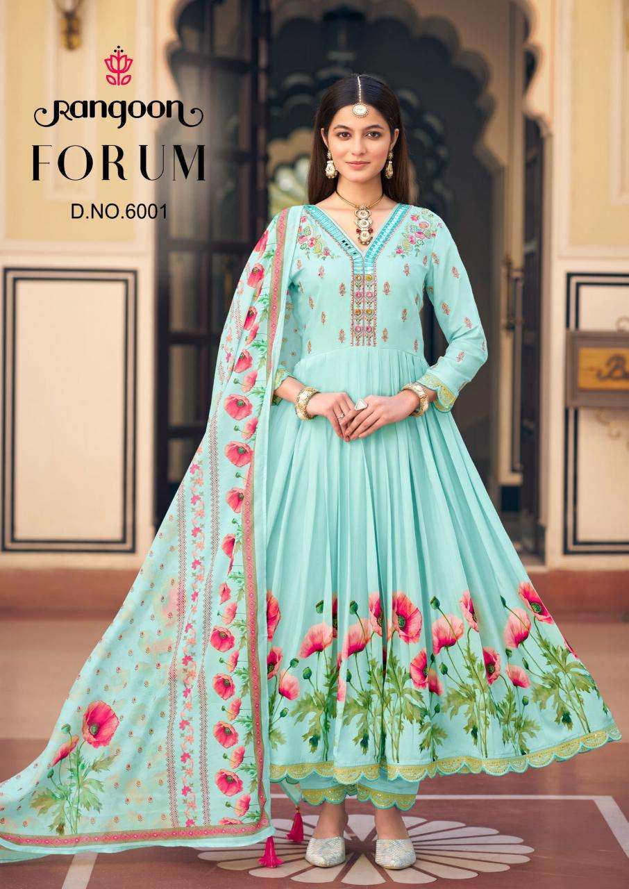 rangoon forum series 6001-6004  Pure Muslin wholesale suit 